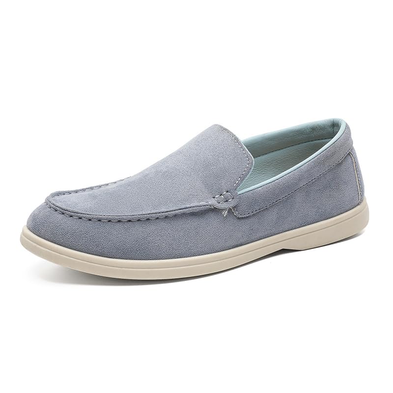 Men's Slip-on Loafers-Black Suede Comfort Casual Shoes,Casual Suede Loafers, Slip-On Comfort Shoes, Available in Grey, Tan, Charcoal