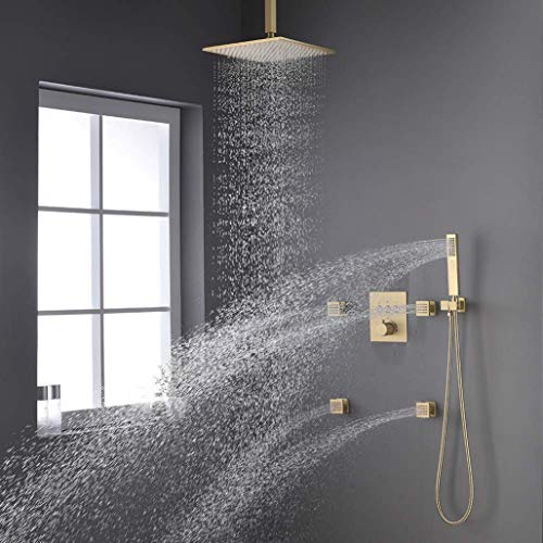 Ensemble de douche thermostatique résistant au calcaire avec 4 jets - 7