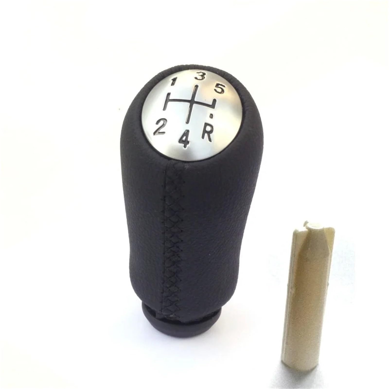 Wbdmszjqrt Matte Suit Shift Lever Knob For Clio For Megane Leather Chrome Car Gear Shift Knob Lever Shifter Pen(Matte Suit)