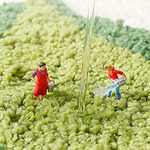 Colorful Moss Rug for Living Room 3D Shag Moss Area Rugs for Home Decor Non Slip Washable Kids Play Rug Bedroom Carpet 78.7''x55''
