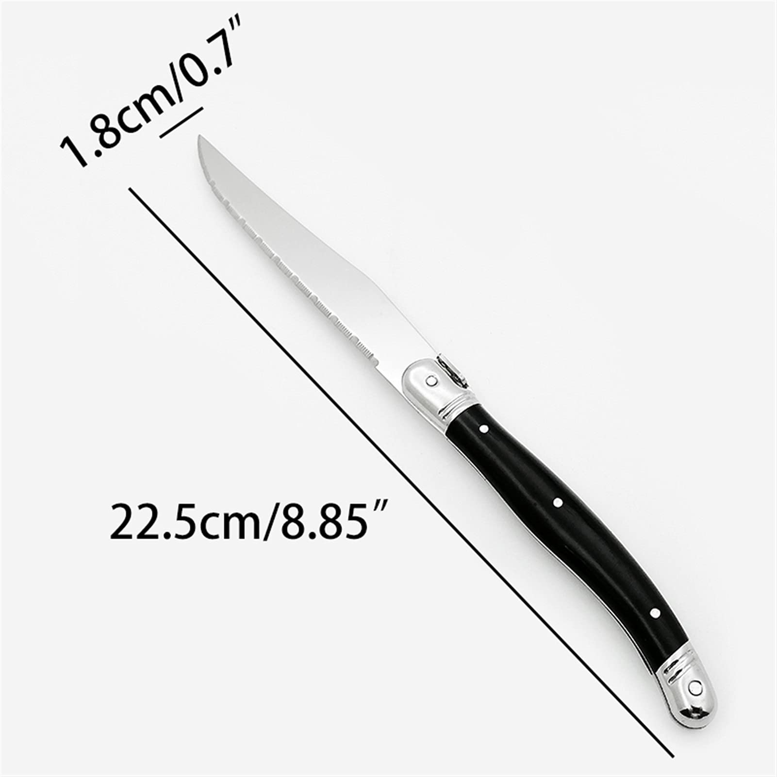 Edelstahlmesser Besteck Black Steak Messer Sets Dinner Flatware Restaurant Home Western Kücherei Geschirr (Color : 4 PCS)