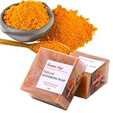 WSIRUYI Turmeric Botanical Bath Soap Bar,100G Handmade Ginger Essential Oils Soap Gift for Men & Wom