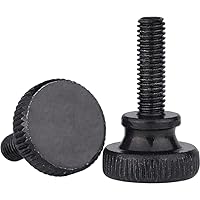 Vista 1 de 5 unids M8x10mm negro cabeza alta mano tornillo paso doble capa moleteado ajuste mecánico perno clavo