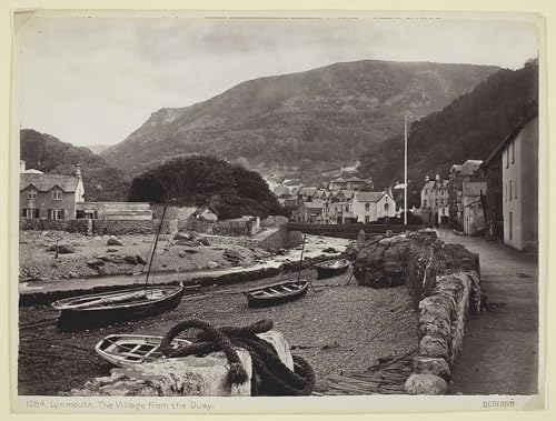 Affiche Toile Lynmouth le village du quai par peintre célèbre 60x90cm