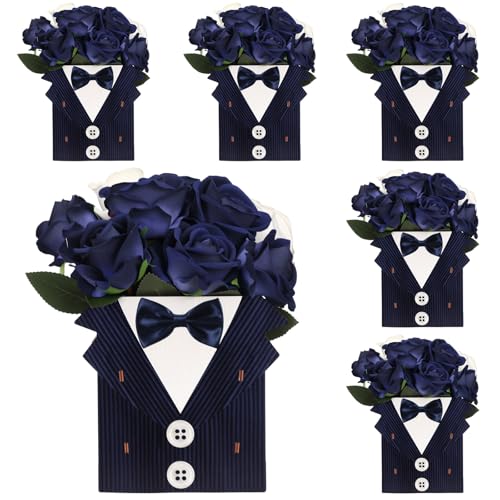 Cinnvoice 6 Pcs Groom Tuxedo Centerpieces Wooden Table Decor by Cinnvoice - Used condition - US$15.38