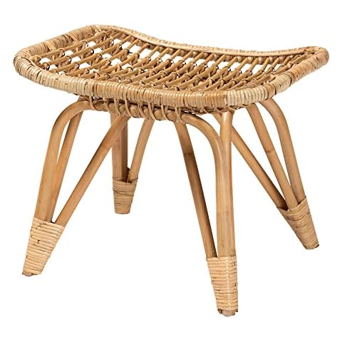 Baxton Studio Earvin Footstool Cover