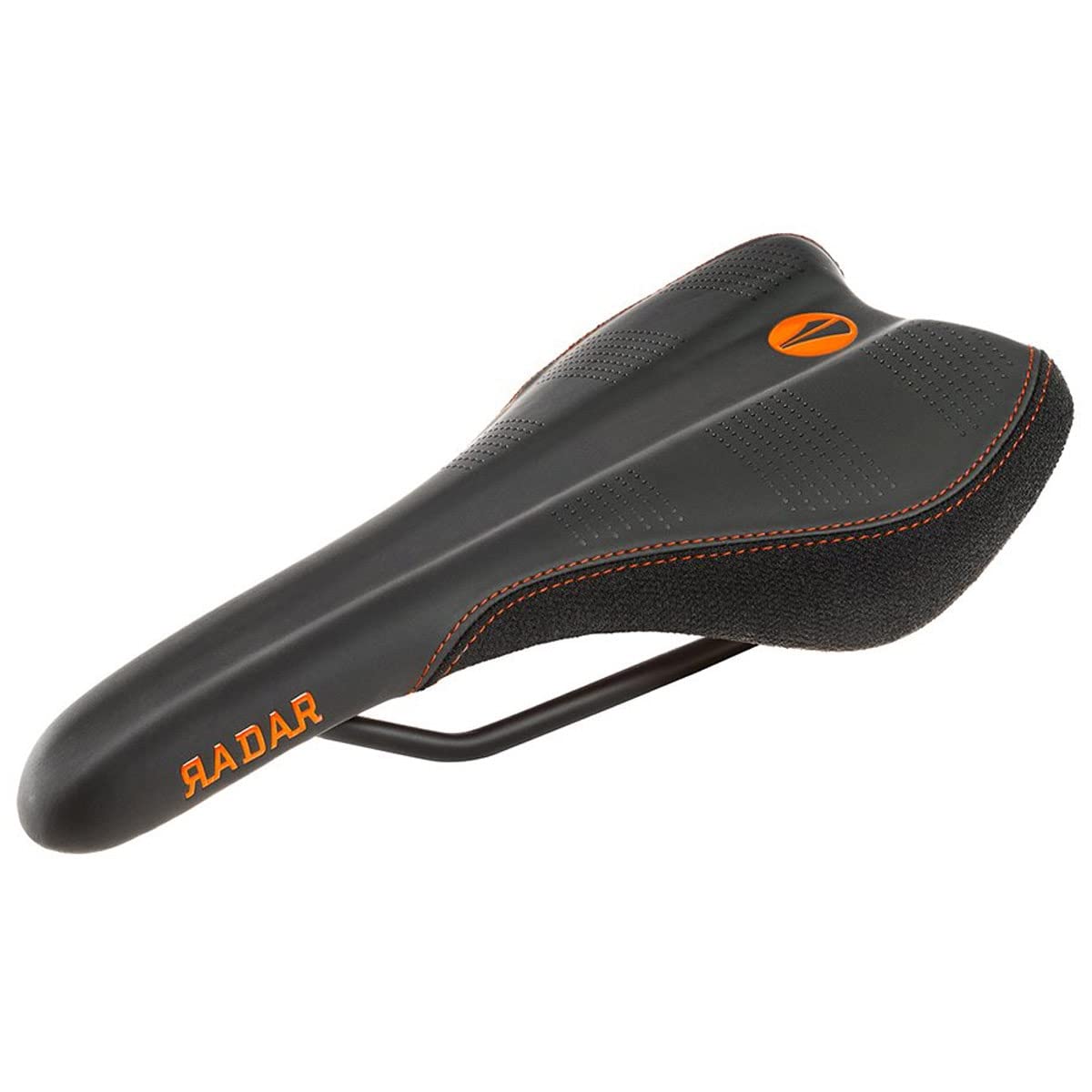black and orange bike seat