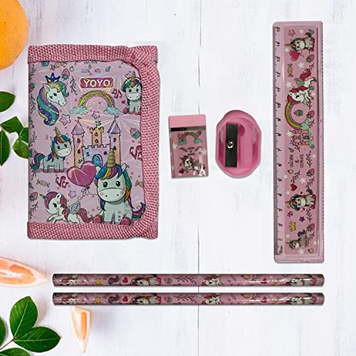 Image of Party Propz Return Gifts For Birthday For Kids Sets Of 6 Girls, Unicorn Theme Stationary Items | Best Birthday Return Gifts For Kids | Children Bulk Pack Returns Gift Set | Unicorn Stationery