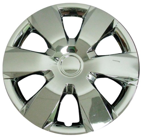 CCI IWC429-16C 16 Inch Clip On Silver & Chrome Finish Hubcaps - Pack of 4