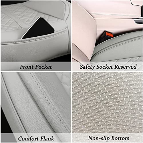 2 Pack Car Seat Cover for Front Car Seat Bottom,Luxury PU Leather (Gary) by SanQing - Used condition - Image 4