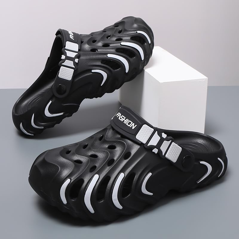 Image of Men's Clog Garden Shoes Adult Mule Outdoor Sports Sandals Summer Water Beach Shoes Casual Comfortable Fashion Breathable Slippers Lightweight