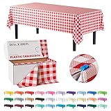 Sélectionnez une taille : c'est un rouleau de nappe en plastique juste dans une boîte avec un cutter coulissant qui vous permet de choisir la taille de nappe rectangulaire vichy rouge que vous voulez. Avec la capacité de couvrir 36 tables rectangulaires de 2,4 m.