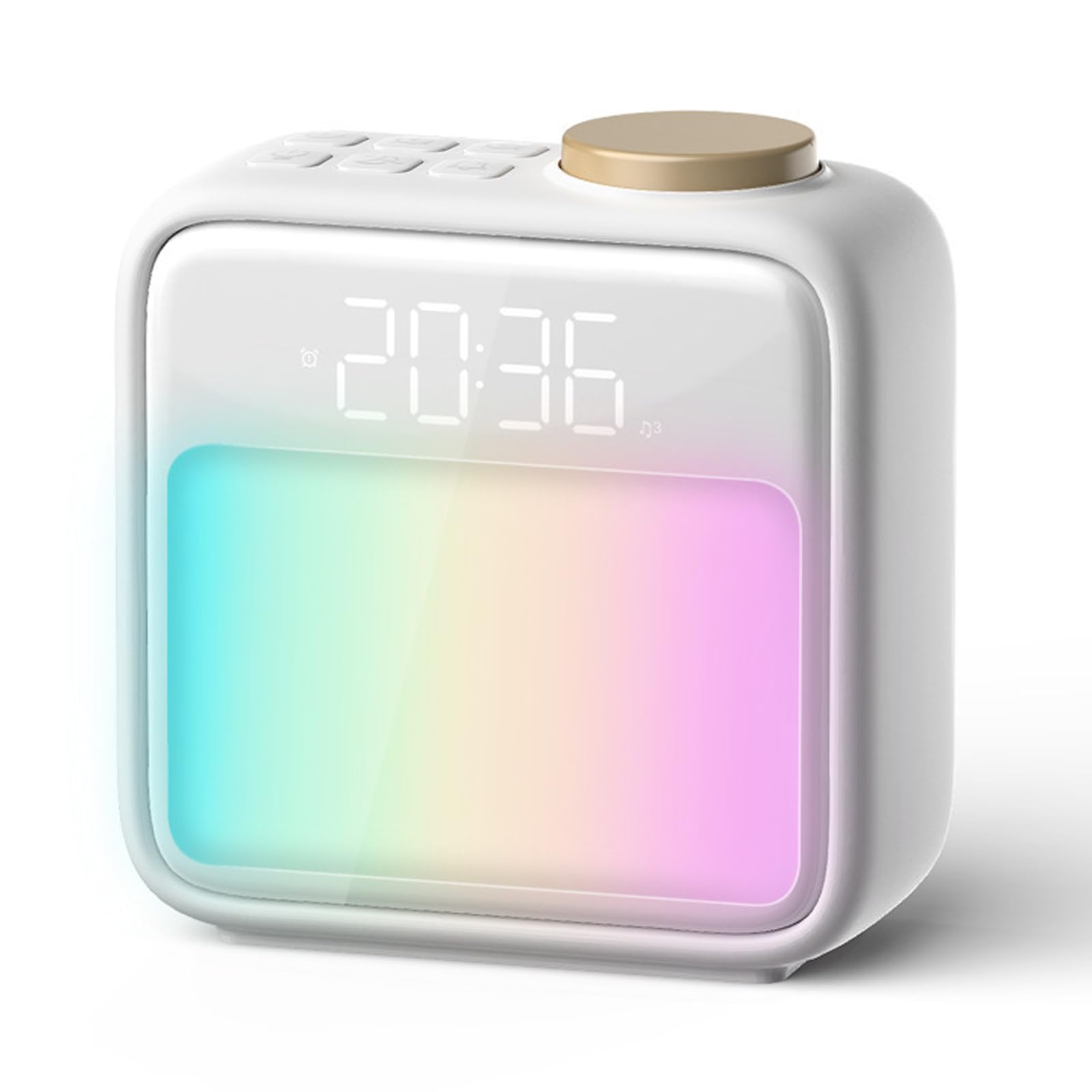 Despertador de luz para dormir profundo, despertador luminoso, salida del sol con 6 sonidos de la naturaleza y 10 colores, luz de noche, reloj despertador de luz diurna, reloj despertador para