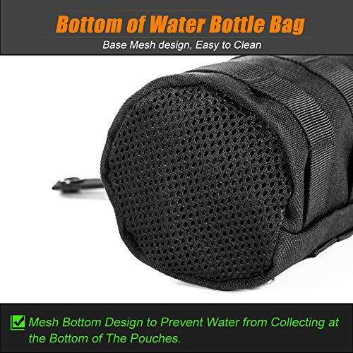 Upgraded Tactical Drawstring Molle Water Bottle Holder Tactical Pouches (New-2P Water Pouch) #TOP5