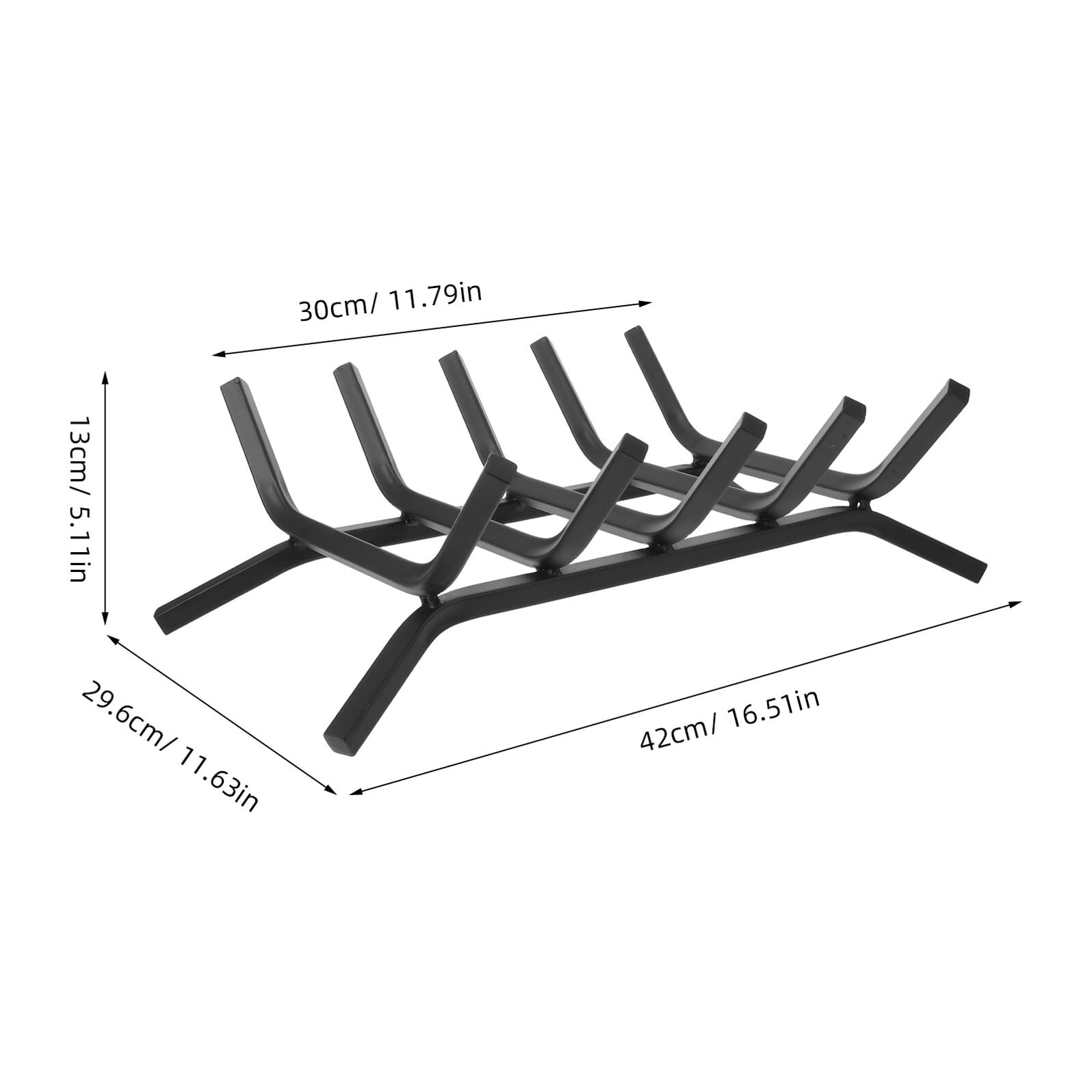 NUOBESTY Portalegna con in Metallo Nero Resistente Struttura Robusta e Facile, Design e Minimalista per a Termocamino e Caminetti