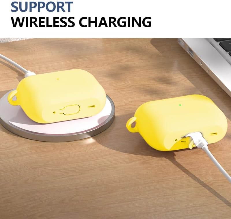 Miniatura 2 de Funda de silicona para AirPods Pro de 2 generación con kit de limpieza, llavero para hombres y mujeres, accesorio protector ideal para AirPods Pro