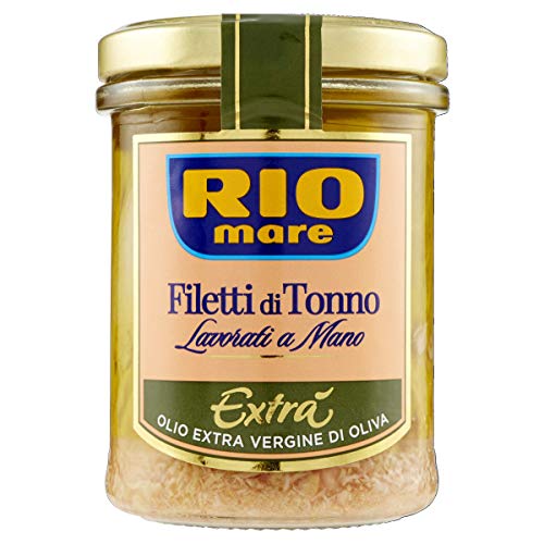 Rio Mare Filetti Di Tonno All'Olio Extravergine Di Oliva, Lavorati A Mano, 1 Vasetto Da 180G