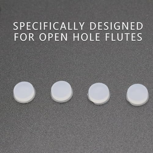 image for CashBeat 24-Pack Silicone Flute Plugs, 8mm Soft Flute Hole Covers, Uni