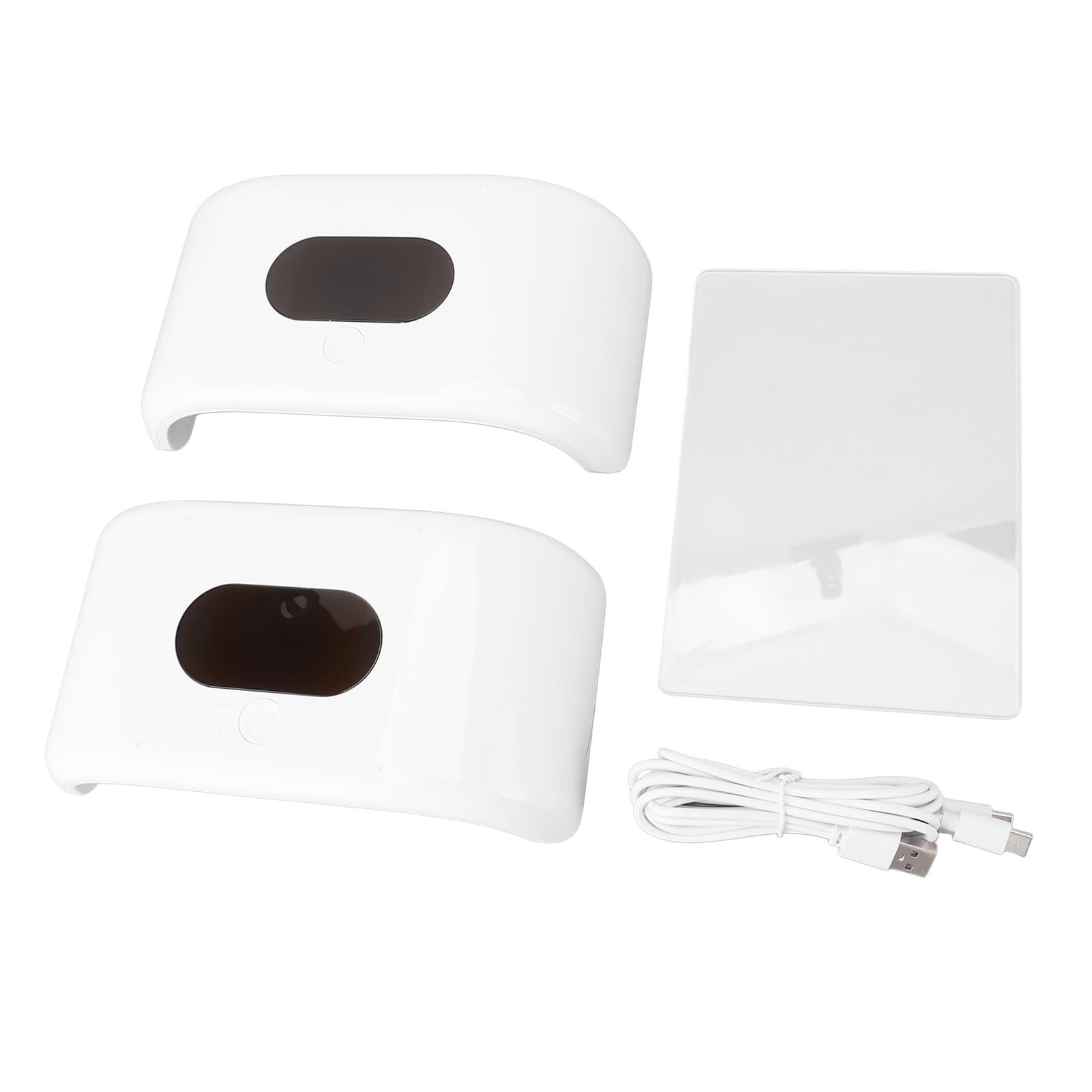 Lámpara de curado UV de doble cara, luz de curado UV con 3 ajustes de temporizador (2/3/5 minutos), secado rápido y uniforme para manualidades de resina UV, pantalla LCD, diseño ABS ligero para