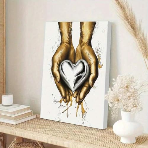 Affiches abstraites mains dorées : le cadeau de mariage et de crémaillère idéal - 4