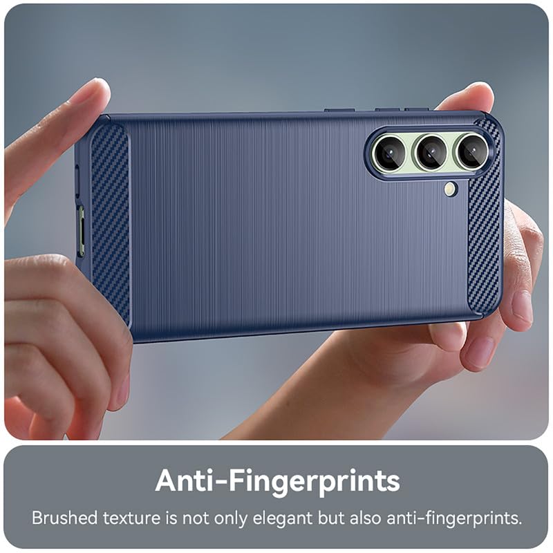 Image of Hybrid Carbon Fiber Back Case for Samsung Galaxy S24 FE (Blue)