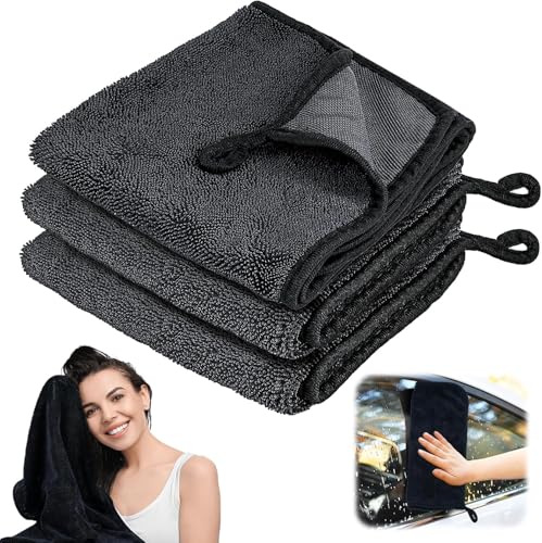 Twinice 3 panni in microfibra Total Clean XXL, panno in microfibra, 40 x 60 cm, Shiny Bath Asciugamani in microfibra per la pulizia della cabina doccia, auto, casa