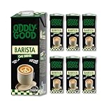 Oddlygood - Barista Oat Drink 1 Litre x 6, Gluten Free Oats, Plant Based Barista Oat Milk Substitute for Coffee, Latte & Beverages, UHT Oat Drink Ideal for Cooking and Baking, Perfect Milk Alternative