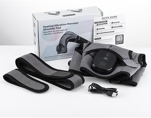 Miniatura 9 de Masaje eléctrico de hombro, envoltura de hombro con vibración de calefacción, soporte de hombro para aliviar el dolor, masajeador de hombros con