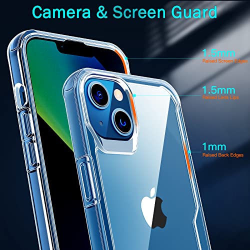 Effenx Crystal Clear Iphone 13 Case, Non-Yellowing Shockproof Protective Phone Case Slim Thin Tpu Bumper Cover [Soft Anti-Scratch], 6.1 Inch (Crystal Clear) #TOP4