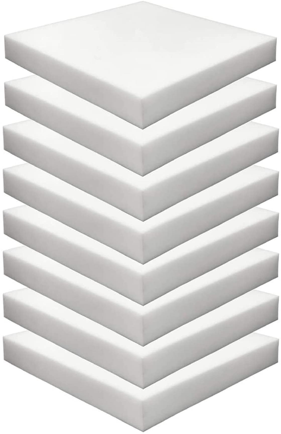 Upholstery Foam High Density Foam (Chair Cushion Square Foam for Dinning Chairs, Wheelchair Seat Cushion Replacement 20'' X 20'' X 2''