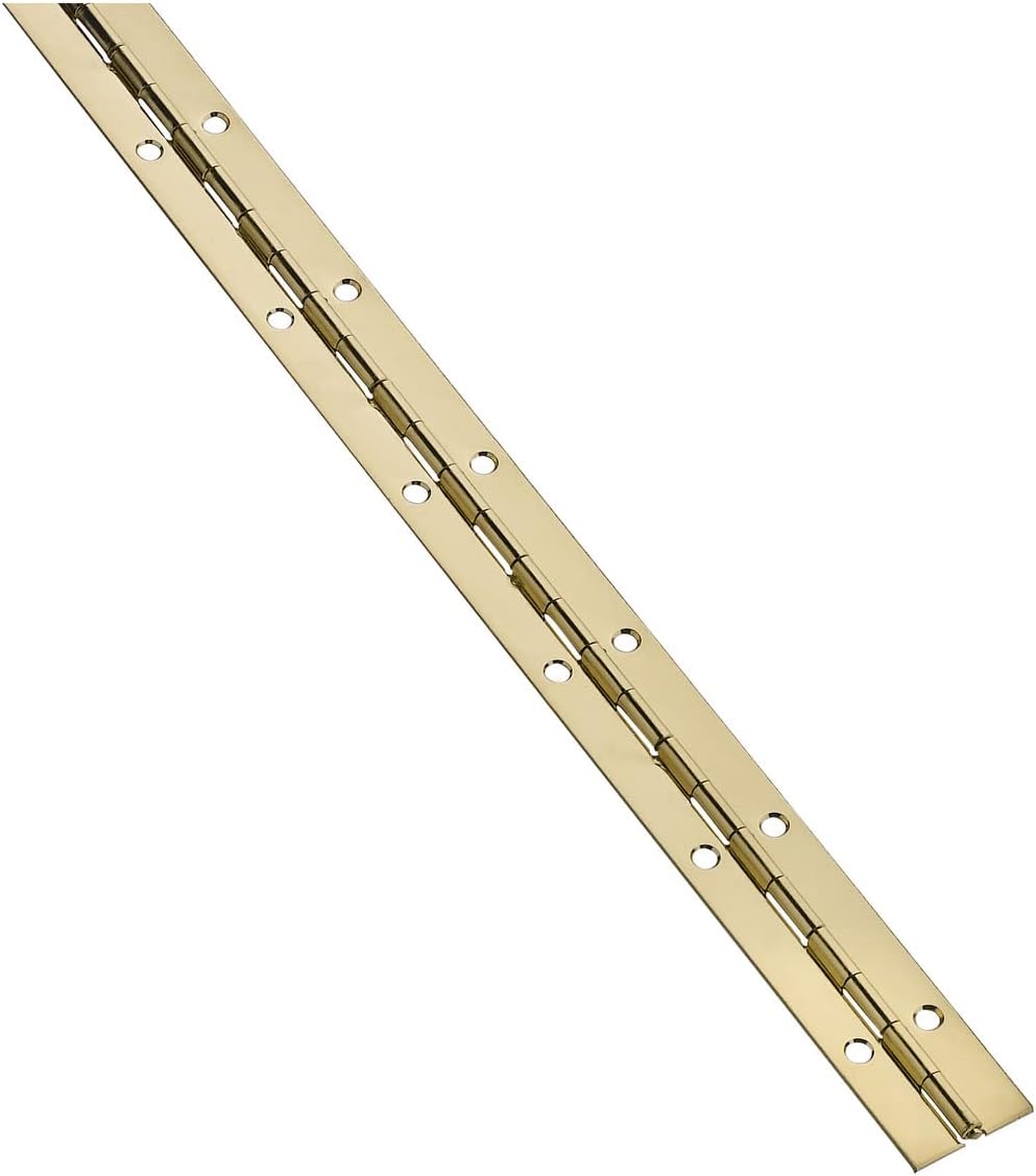 National Hardware N148-510 V570 Continuous Hinge in Brass