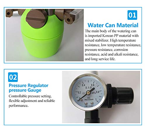 Hanchen Industrial Humidifier 5 Micron Mist Particle Spray Large Fog Volume Static Removal Dust Removal Electronic Textile Plant Constant Humidity Dry Fog Humidifier Atomizer (4 Nozzle) #TOP3