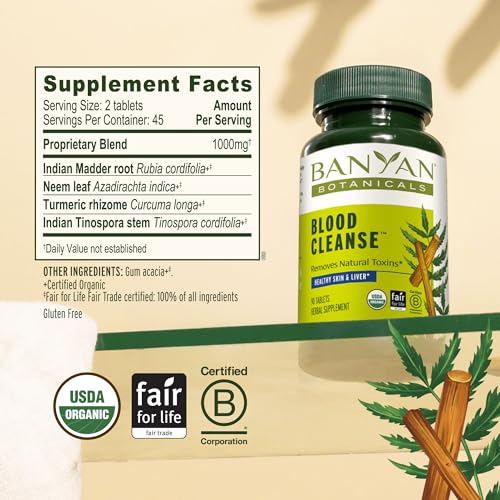 Banyan Botanicals Organic Blood Cleanse Tablets