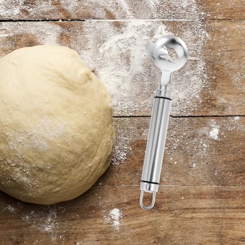 Image of Hemoton Dough Cutter 7.20 Inch Stainless Steel Chinese Noodles Cutter Handheld Dough Scraper Tool for Kitchen and Manual Pasta Makers