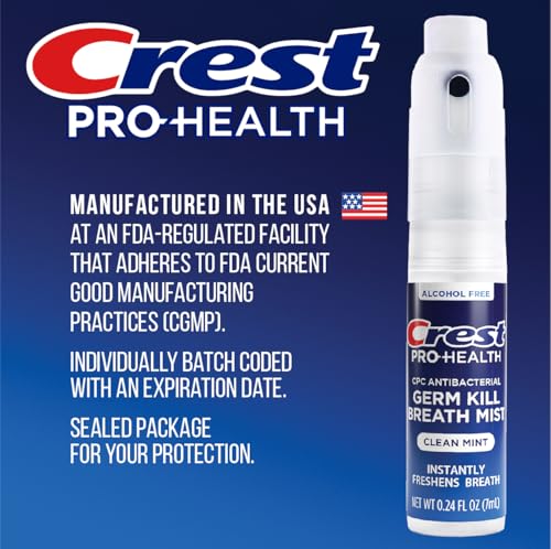 Crest Pro-Health | Portable Alcohol-Free CPC Mist with Clean Mint Flavor | Instant Fresh Breath - 3 Count (0.24oz/7ml) Breath Spray - image 6