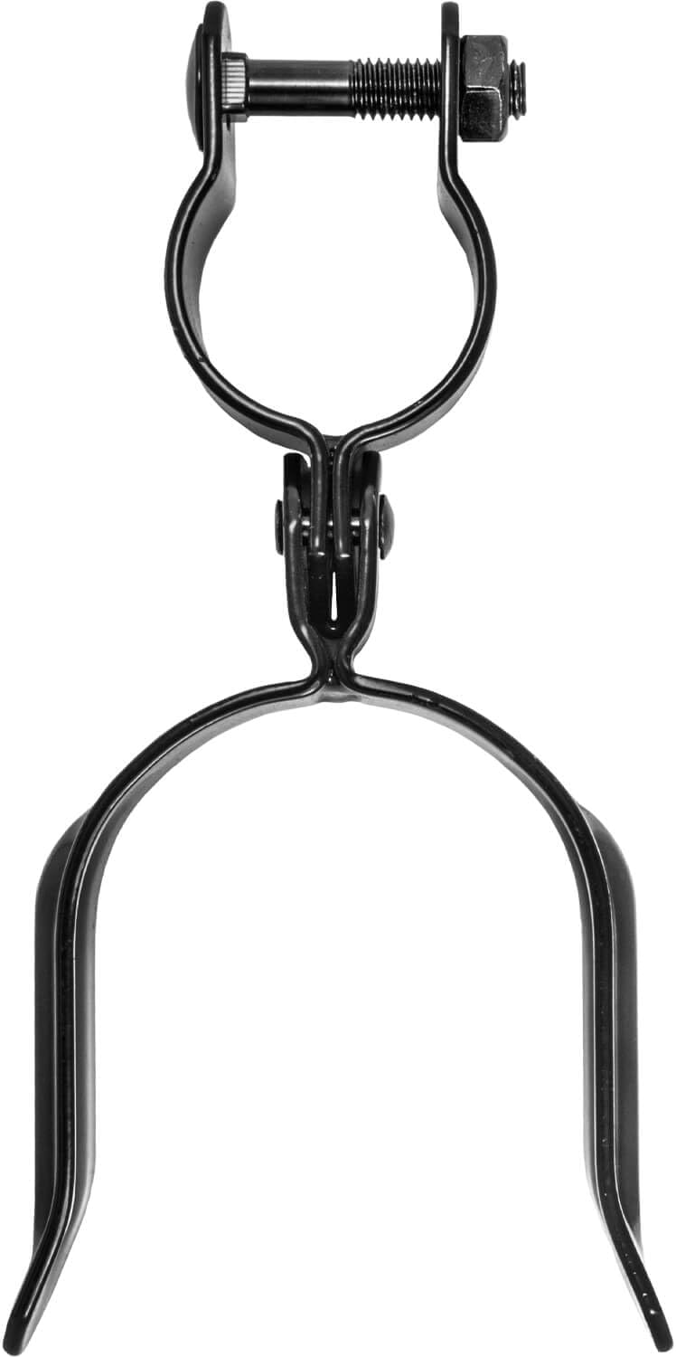 Black 1-5/8" x 2-7/8" Heavy Duty Fork Latch - Pressed Steel - Powder Coated