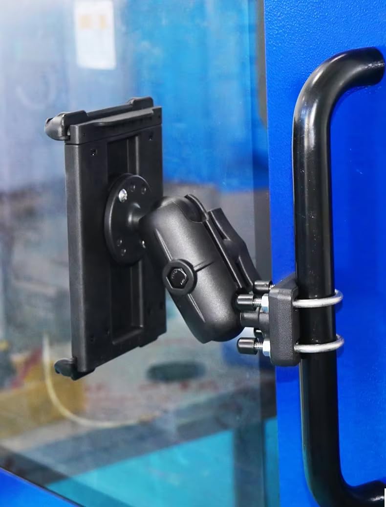 Strg Industrial Tablet Mount for Height Range: 6.8" - 8.5", Width Range: 4.52", Depth Range: 0.39" Tablets, Heavy Duty Tablet Holder Compatible with RAM B 1" and C 1.5" Size Round Ball Mounts Bases