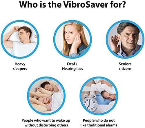 Miniatura 5 de VibroSaver Shaker de cama con vibración extremadamente fuerte, reloj despertador inteligente Wi-Fi con múltiples ajustes de alarma y vibración,