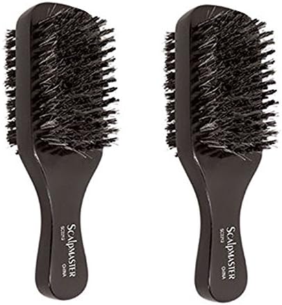 Scalpmaster Barber Grooming 2 Sided Club Brush Boar Bristle Pack 2 x SB-SC2212