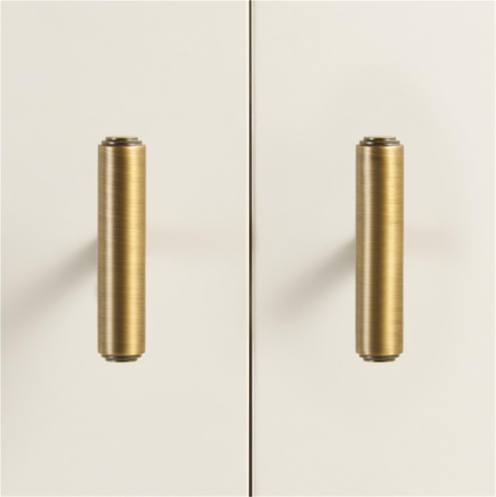 2 Pcs Solid Cabinet Knob Antique Brass T-bar Wardrobe Drawer Door Handle Pull(Black,M)