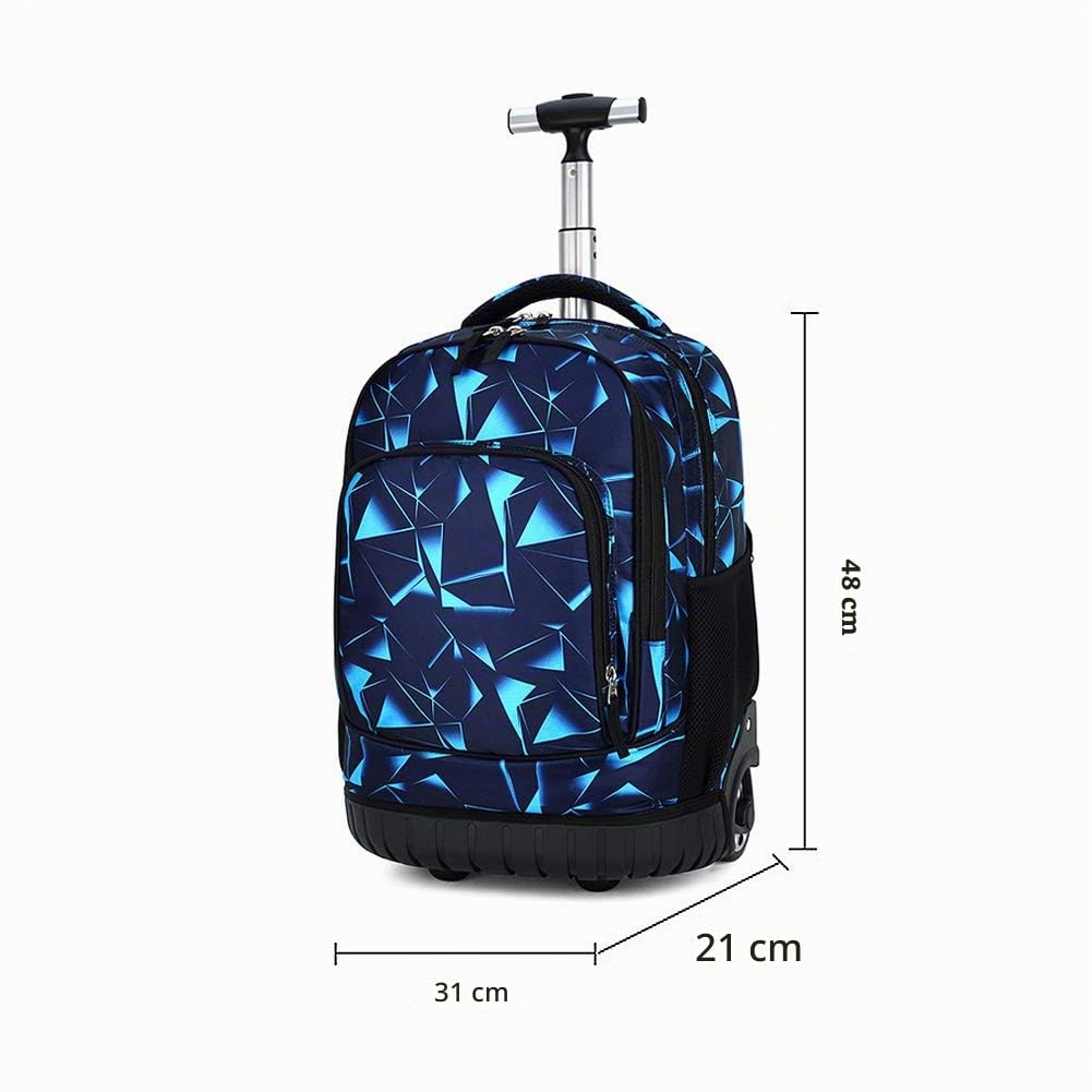 Mochila Escolar con Ruedas para Ninos, Estudiantes de Primaria Carros para Mochilas Bolsa Estuche Escolares Equipaje de Viaje Multifuncional