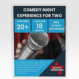 Activity Superstore Comedy Night Experience For Two, Gift Experience Voucher, A Fun Night out for Two in 20+ UK Locations for a Night of Laughter