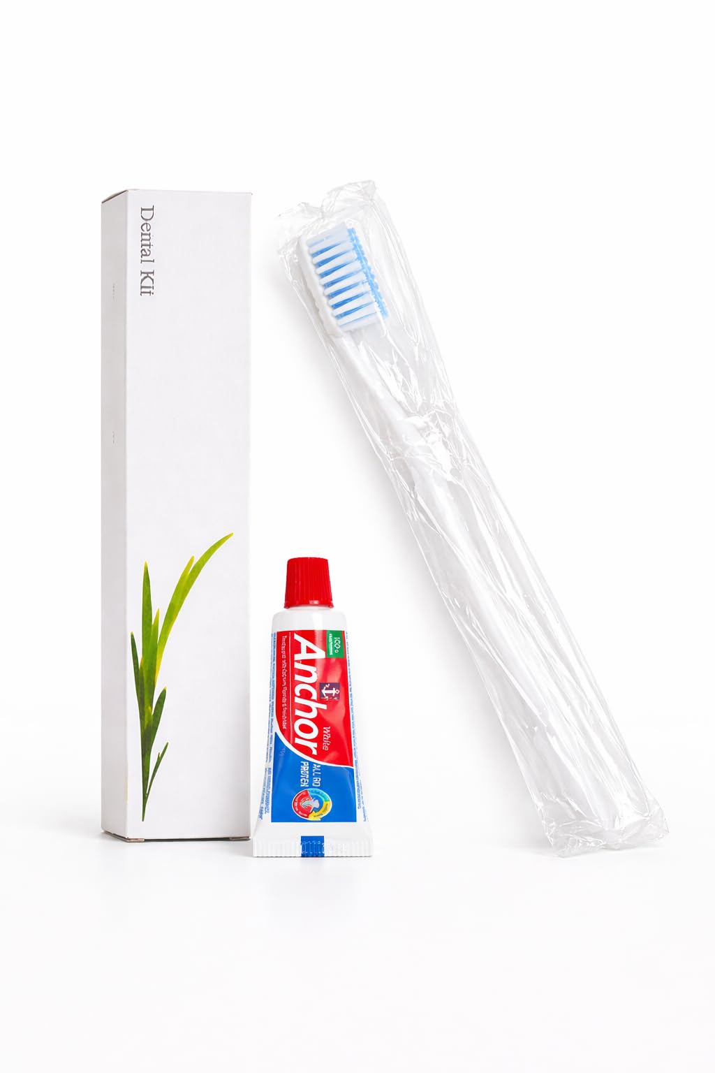 Pack of 50 Sets | Includes 1 Toothbrush & 8g Anchor Toothpaste | Individually Boxed | Travel & Guest Amenities