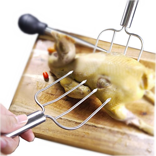 Thanksgiving Turkey Lifter Serving Set, Roaster Poultry Forks,Set of 2