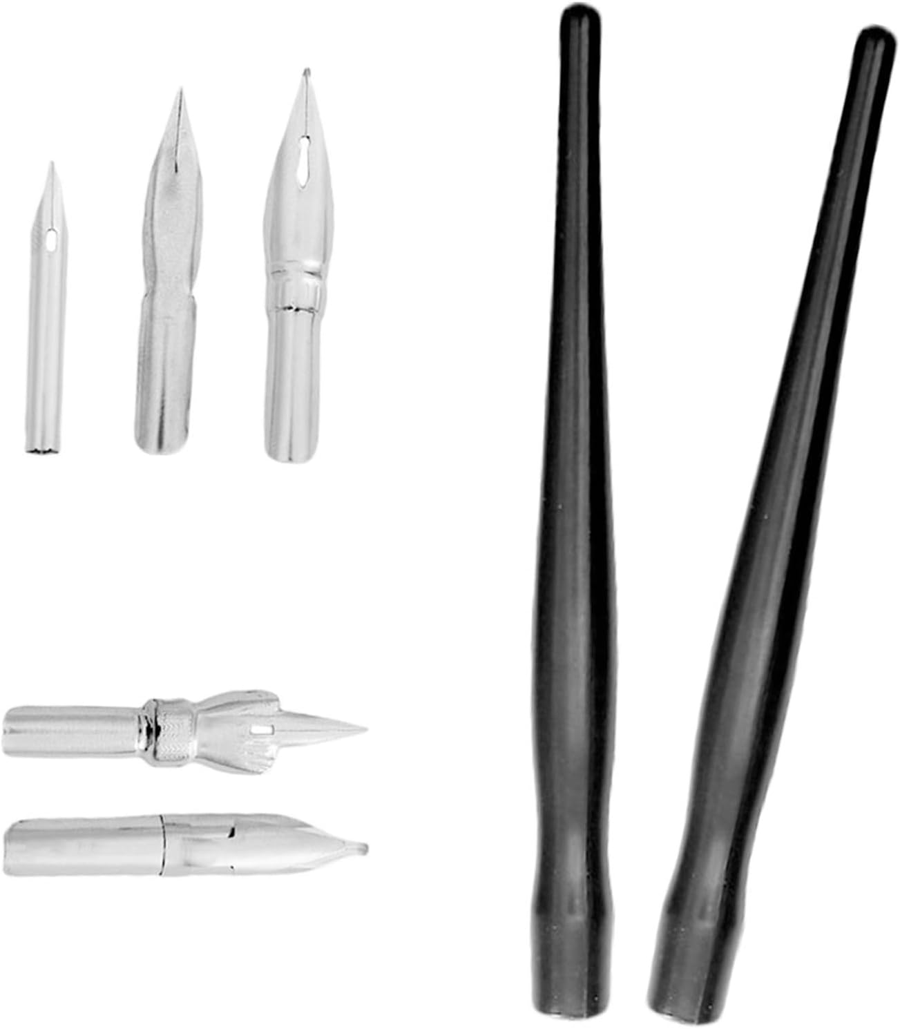 Cartoon Dip Pen Set with Plastic Holder, 12 Piece, 2 Sets