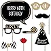 Big Dot of Happiness Adult 60th Birthday - Gold Party Photo Booth Props Kit 20 Count