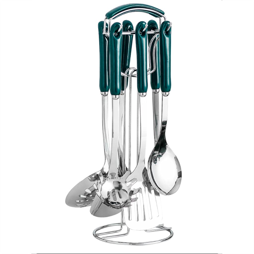 Ensemble d'ustensiles de cuisine Ensemble d'ustensiles de cuisine en céramique 7 pièces Ensemble d'outils de cuisine Batterie de cuisine avec support pour la cuisine à domicile Gadgets de cuisine Ou