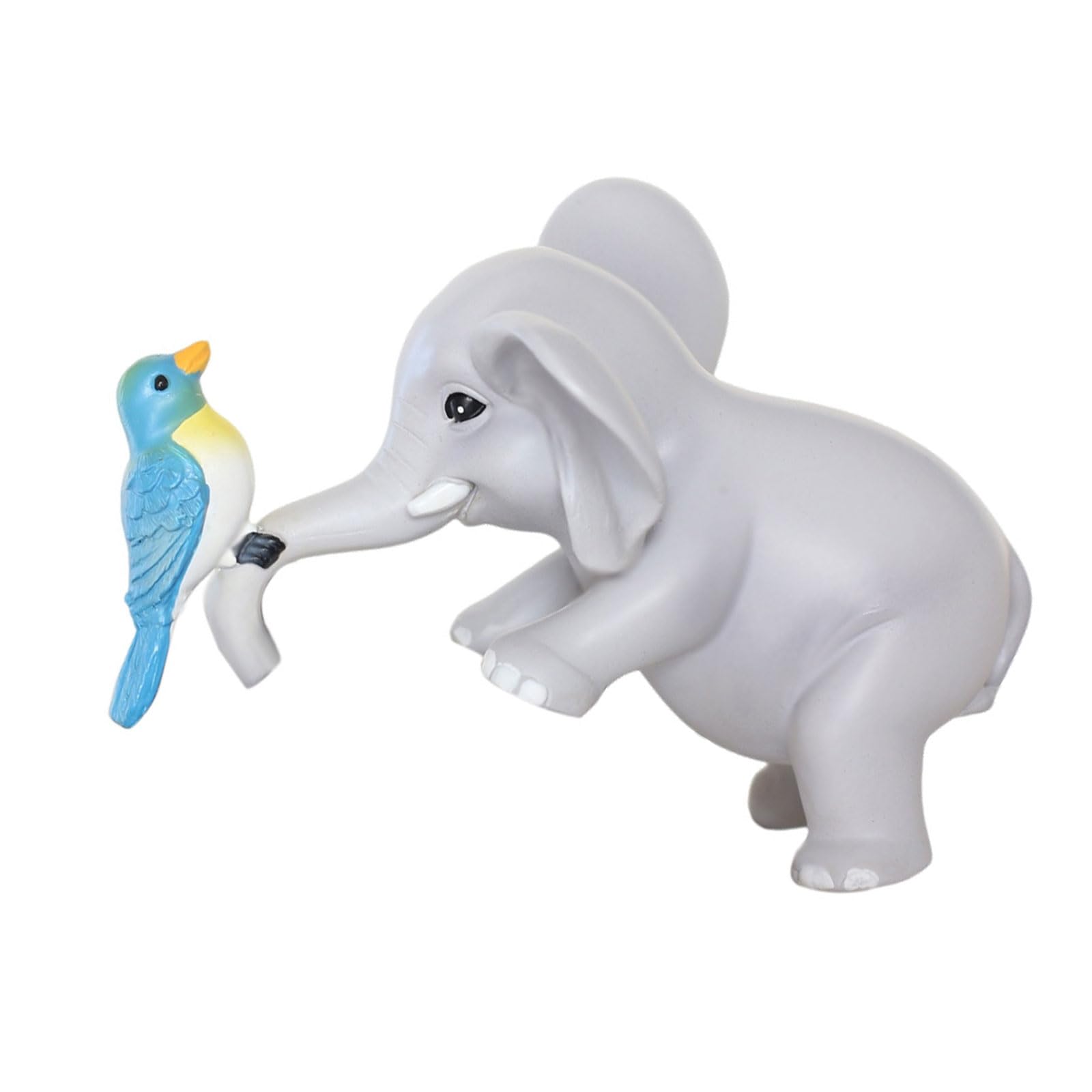 Kaeltsyn Elephant and Bird Hanging Pots Decoration Creative Resin Garden Statue for Outdoor Indoor Decoration Garden Animal Figurines