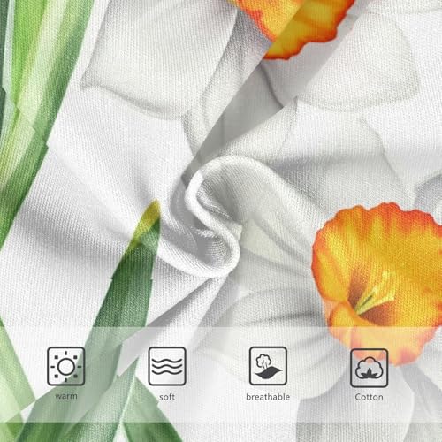 Toddler Underwear Custom 2t Cotton Little Girl Panties Colorful Briefs Undies Kids Watercolor White Narcissus Flowers3