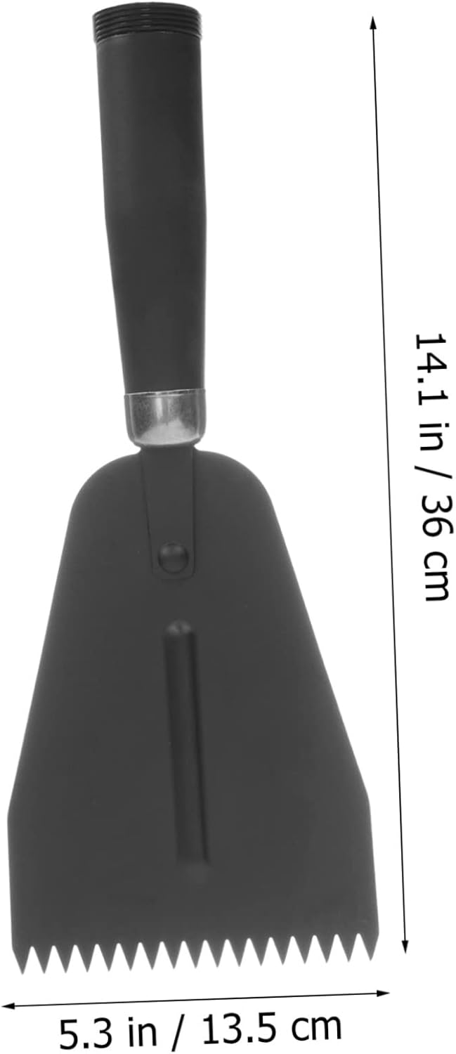 Abaodam Heavy Duty Ice Removing Shovel Manganese Steel Ice Scraper for Outdoor Use Sturdy Snow Shovel Replaceable Blade for Farm and Winter Cleanup